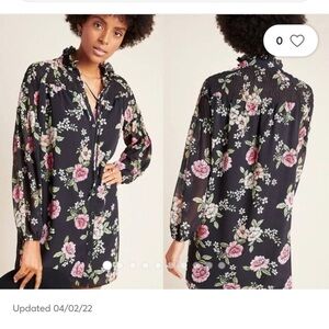 Anthropology Yumi Kim Women’s black deep Love Astoria Floral Dress